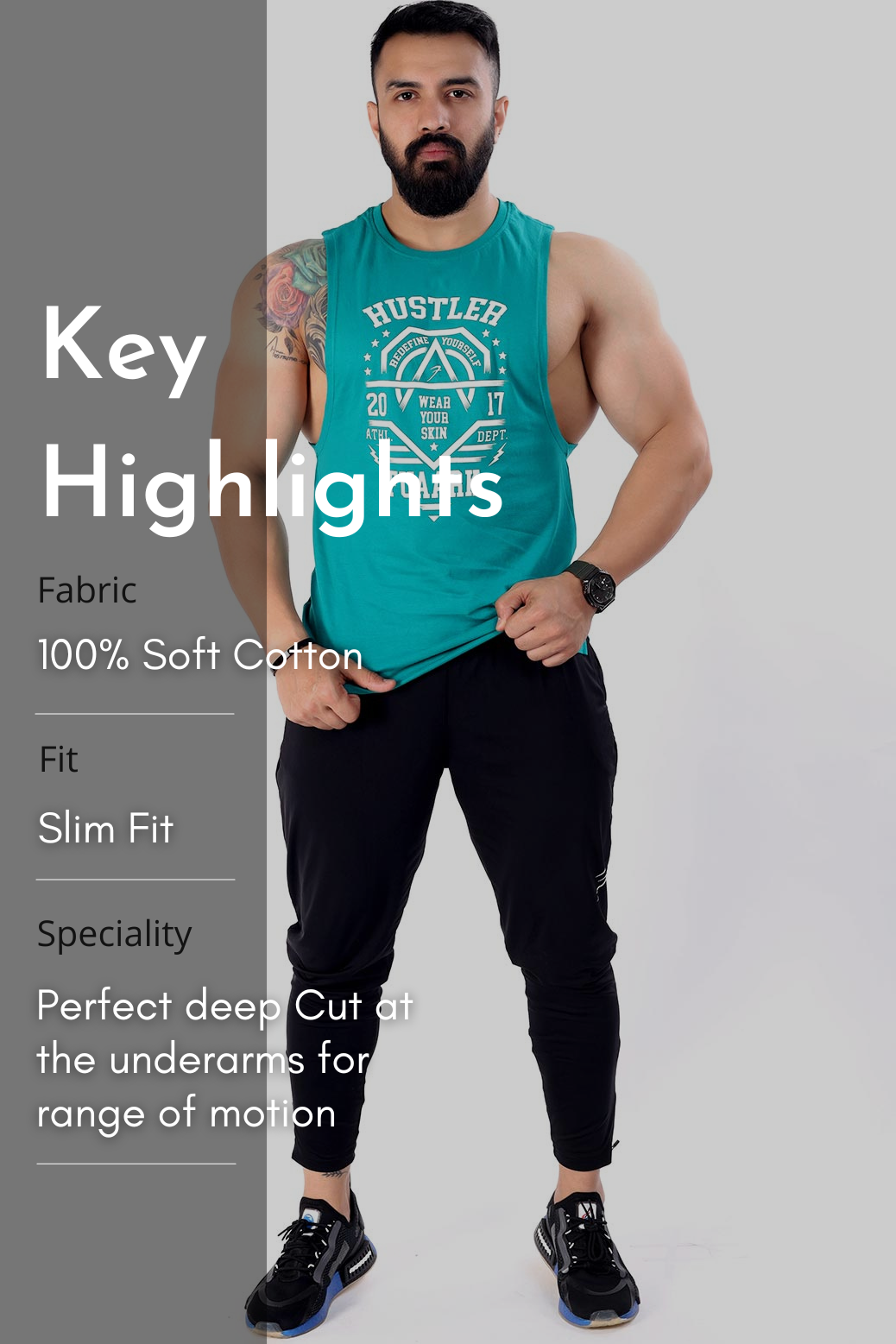 Hustler Tank Teal