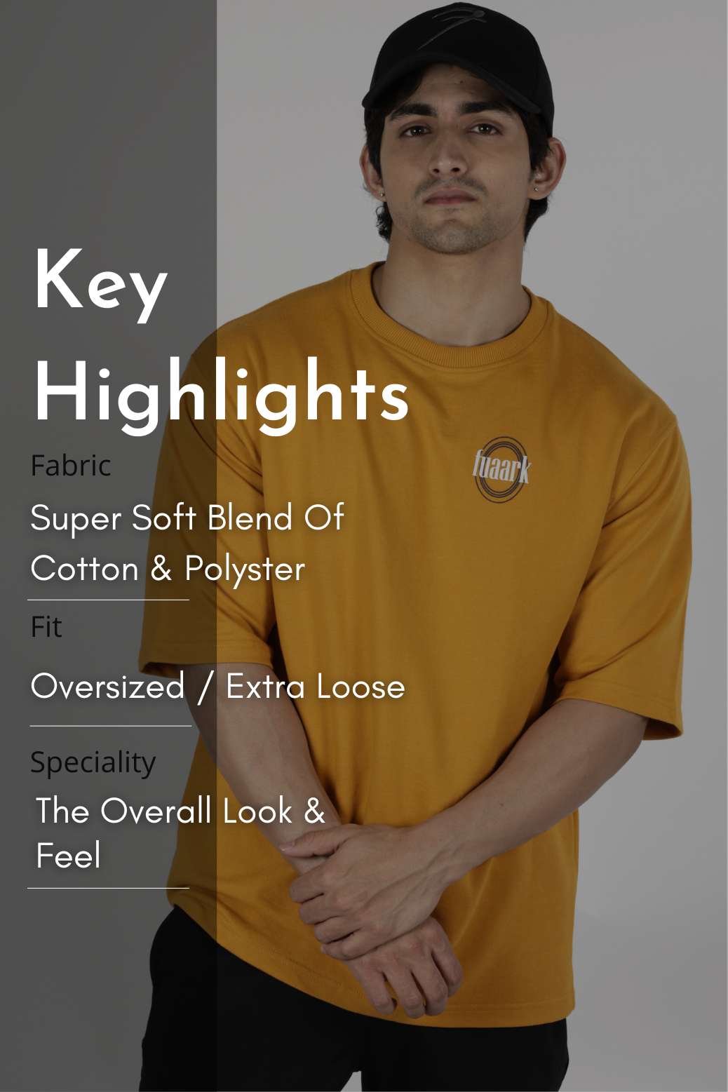 Zodiac Oversized Tshirt Mustard
